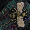 Plaid Blazer Jacket Women 2023 Designer Embroidery Double Breasted Green Suit Jacket Lady Elegant Formal Blazer Coat