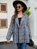 Plaid Blazers Jackets Autumn Women Leisure Suits Business Vintage Female Coats Talever Office Ladies Outerwear Overcoat