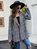 Plaid Blazers Jackets Autumn Women Leisure Suits Business Vintage Female Coats Talever Office Ladies Outerwear Overcoat