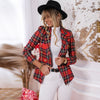 Plaid Casual Suit Coat Women Elegant Slim Short Women Blazer Suit Office Lady Commuter Blazer Casual Chic Lady Suit veste femme