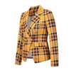 Plaid Casual Suit Coat Women Elegant Slim Short Women Blazer Suit Office Lady Commuter Blazer Casual Chic Lady Suit veste femme