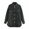 Plaid Print Blazer Women Vintage Single Breasted Turn Down Collar Jacket Female Coat Office Lady Long Sleeve Casual Blazer Femme