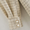 Plaid Print Blazer Women Vintage Single Breasted Turn Down Collar Jacket Female Coat Office Lady Long Sleeve Casual Blazer Femme