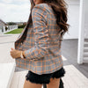 Plaid Printed Women Jacket Double Breasted Small Coat Office Ladies Suit Jacket Casual Pockets Women Suit Coat Slim Fit Jackets