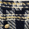 Plaid Skirt Women 2022 Metal Lion Button Woolen Casual Work Mini Pencil Skirt and Blazer Jacket Set Skirt Suit