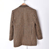 Plaid Skirt or Blazer Women Double Pockets Single Breasted Long Sleeve Suit Coat A-line Buttons Mini Skirts Office Lady Set New