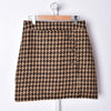 Plaid Skirt or Blazer Women Double Pockets Single Breasted Long Sleeve Suit Coat A-line Buttons Mini Skirts Office Lady Set New