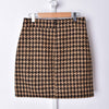 Plaid Skirt or Blazer Women Double Pockets Single Breasted Long Sleeve Suit Coat A-line Buttons Mini Skirts Office Lady Set New