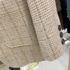 Plaid Striped Woolen Blazer For Autumn And Winter 2023 Straight Single-Breasted Suit Jacket Female Casual Overcoat M1720