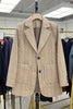 Plaid Striped Woolen Blazer For Autumn And Winter 2023 Straight Single-Breasted Suit Jacket Female Casual Overcoat M1720
