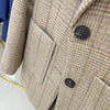 Plaid Striped Woolen Blazer For Autumn And Winter 2023 Straight Single-Breasted Suit Jacket Female Casual Overcoat M1720