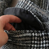 Plaid Suit Women Autumn Winter Long Woolen Blazer & Skirt Set Temperament Tweed Trench Two Piece Set Plus Size Outfit f1834
