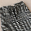 Plaid Suit Women Autumn Winter Long Woolen Blazer & Skirt Set Temperament Tweed Trench Two Piece Set Ladies Outfit f1834