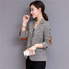 Plaid blazers jackets women 2022 New Autumn formal long sleeve suit office ladies plus size 5XL uniform blazer