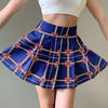 Plaid female pleated skirt lace lace high waist preppy girl dance  skirt cute A-line Harajuku sexy Japanese Faldas