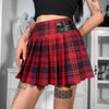 Plaid female pleated skirt lace lace high waist preppy girl dance  skirt cute A-line Harajuku sexy Japanese Faldas