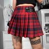 Plaid female pleated skirt lace lace high waist preppy girl dance  skirt cute A-line Harajuku sexy Japanese Faldas