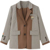 Plaid suit jacket women 2022 British style spring and autumn design sense niche casual suit