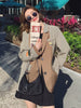 Plaid suit jacket women 2022 British style spring and autumn design sense niche casual suit