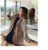 Plaid suit jacket women 2022 British style spring and autumn design sense niche casual suit