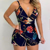 Playsuit Women Sling One Piece Pants Summer 2023 Thin High Waist Printing Casual Shorts Junosuit Slim Women's Clothing