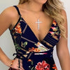 Playsuit Women Sling One Piece Pants Summer 2023 Thin High Waist Printing Casual Shorts Junosuit Slim Women's Clothing
