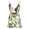 Playsuit Women Sling One Piece Pants Summer 2023 Thin High Waist Printing Casual Shorts Junosuit Slim Women's Clothing