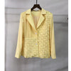 Pleated Autumn Women's Jacket  Elegant Suit Niche Design Loose Basics Tops Folds Solid Color Coat Office Lady