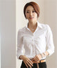 Plus Size 4XL 5XL Formal Shirt Women Clothes 2023 Long Sleeve White Chiffon Blouse Elegant OL Office Ladies Work Wear Tops