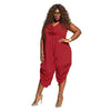 Plus Size 4XL 5XL Solid Jumpsuits For Women 2022 Sleeveless Summer Sexy Rompers Womens Jumpsuit Fashion Office Lady Bodysuit