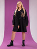 Plus Size 4XL Black T Shirts Women Autumn 2023 Long Sleeve Leopard Pockets Big Large Size Blouse Clothing Oversized Tops