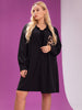 Plus Size 4XL Black T Shirts Women Autumn 2023 Long Sleeve Leopard Pockets Big Large Size Blouse Clothing Oversized Tops