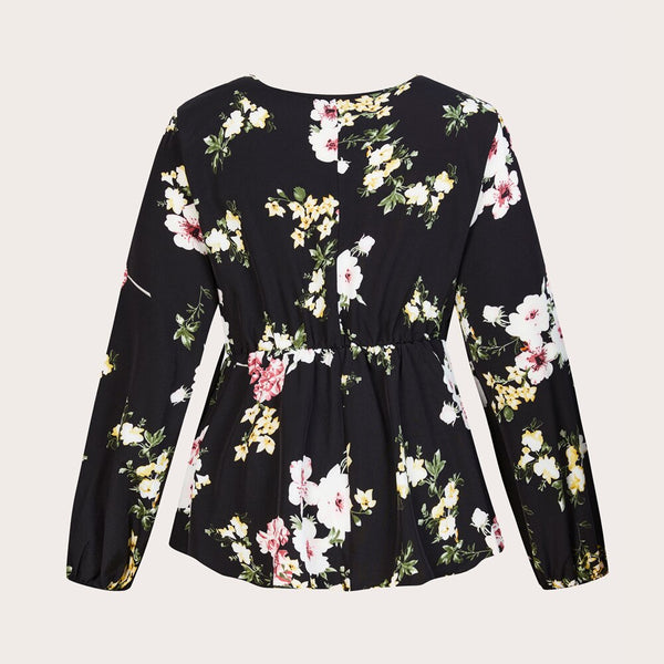 Plus Size 4XL Blouses Tops Women Autumn Winter 2023 Floral Print Oversized Long Sleeve Large Clothing Casual Ladies T Shirts