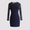 Plus Size 4XL Bodycon Curvy Dress for Women 2023 Autumn Winter Lace Sleeve Mini Large Big Size Clothing Evening Party Dresses