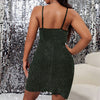 Plus Size 4XL Bodycon Curvy Mini Dress Women Green Sleeveless Sexy 2023 Summer Autumn Evening Cocktail Party Night Club Dresses