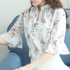 Plus Size 4XL Chiffon Blouse Shirt Women Summer Blusa Floral Print Tops Elegant Ladies Korea Style Blouses Blusas Harajuku