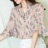 Plus Size 4XL Chiffon Blouse Shirt Women Summer Blusa Floral Print Tops Elegant Ladies Korea Style Blouses Blusas Harajuku
