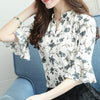 Plus Size 4XL Chiffon Blouse Shirt Women Summer Blusa Floral Print Tops Elegant Ladies Korea Style Blouses Blusas Harajuku