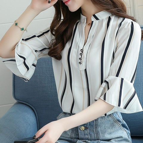 Plus Size 4XL Chiffon Blouse Shirt Women Summer Blusa Floral Print Tops Elegant Ladies Korea Style Blouses Blusas Harajuku