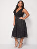Plus Size 4XL Dress for Women Blue Elegant Midi Curvy Chiffon Clothing 2023 Summer Autumn Ladies Cocktail Evening Party Dresses