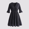 Plus Size 4XL Glitter Midi Dress for Women Autumn V Neck Wine Red Elegant Casual Clothing Oversized Evening Party Wear Dresses