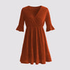 Plus Size 4XL Glitter Midi Tunic Dress for Women 2023 Autumn V Neck Clothing Elegant Casual Oversized Evening Party Wear Dresses