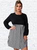 Plus Size 4XL Loose Dress for Women Casual Elegant Long Sleeve Midi Dresses 2023 Autumn Large Oversized Clothing