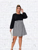 Plus Size 4XL Loose Dress for Women Casual Elegant Long Sleeve Midi Dresses 2023 Autumn Large Oversized Clothing