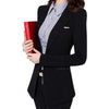 Plus Size 4XL Office Work Blazer Women Spring Autumn Small Suit Jacket Women Long Sleeve Blaser Feminino Outwear Blazers C4029