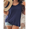 Plus Size 4XL Tops Women's Summer 2023 Sleeveless Solid Blouses Elegant O Neck Loose T Shirts Casual Cotton Oversized Clothing