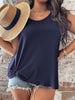 Plus Size 4XL Tops Women's Summer 2023 Sleeveless Solid Blouses Elegant O Neck Loose T Shirts Casual Cotton Oversized Clothing