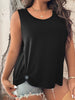 Plus Size 4XL Tops Women's Summer 2023 Sleeveless Solid Blouses Elegant O Neck Loose T Shirts Casual Cotton Oversized Clothing