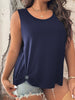 Plus Size 4XL Tops Women's Summer 2023 Sleeveless Solid Blouses Elegant O Neck Loose T Shirts Casual Cotton Oversized Clothing