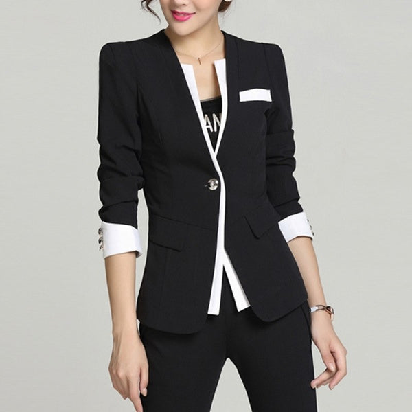 Plus Size 4XL Women Blazers and Jackets 2022 New Elegant Female Basic Blaser Coat Ladies Long Sleeve feminino Work Wear Blazer